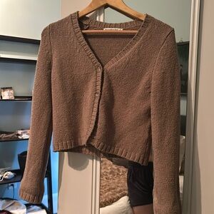 Abercrombie and fitch brown cardigan